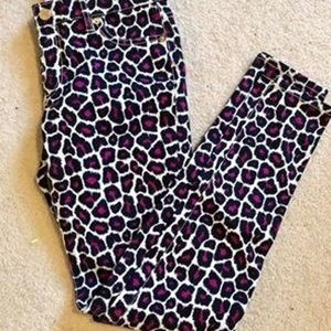 Size 2 animal print Michael Kors skinny jeans